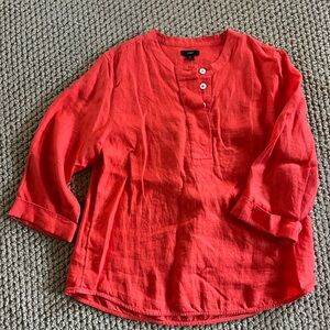J.Crew Coral Linen Tunic Sz M
